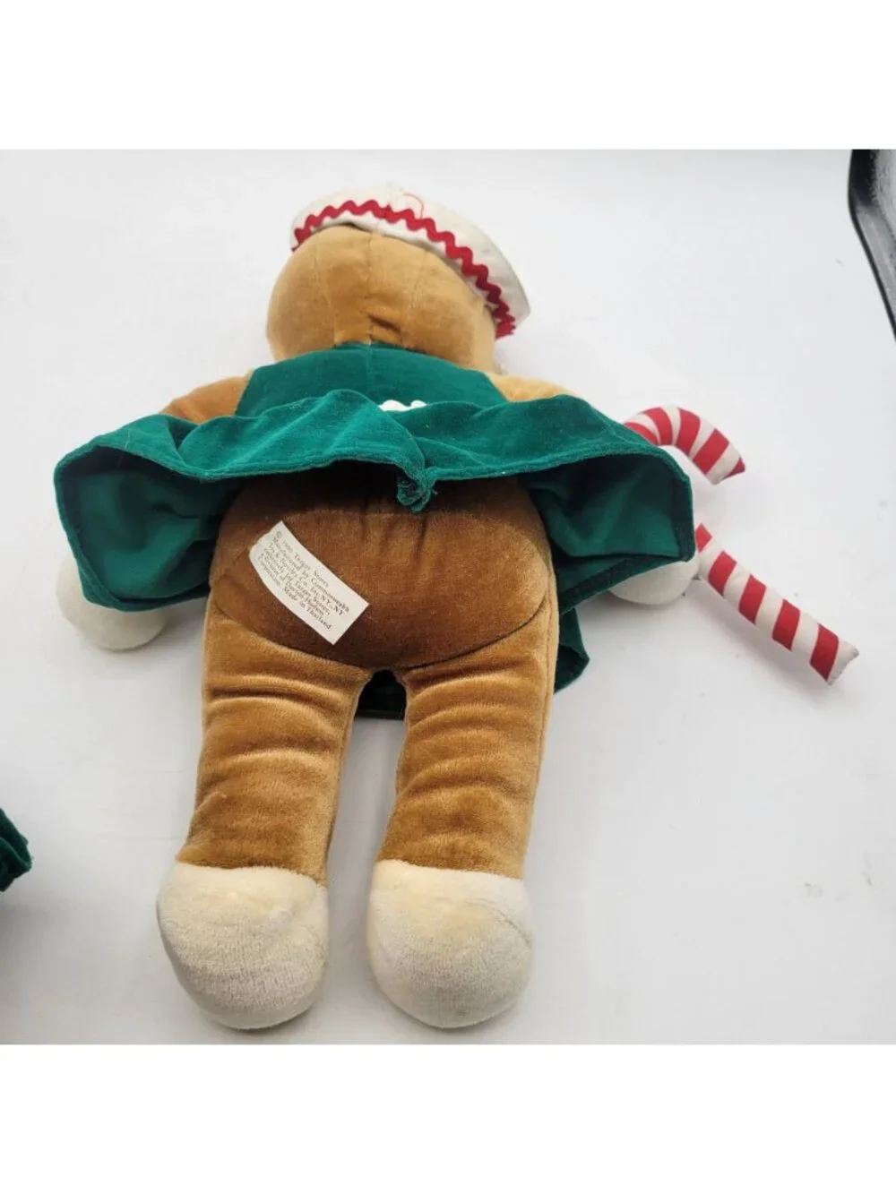 Target Christmas Gingerbread Girl Lot of 2 Plush Vintage 1990 Candy Cane Dress